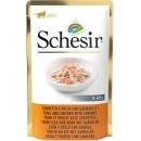 Schesir Cat Tuniak a kuracie filety s krevetami 85 g