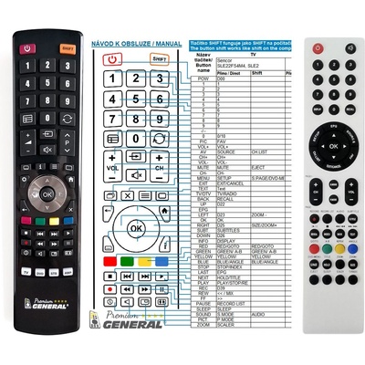 GENERAL SENCOR SLE22F46DM4, SLE22F54M4, SLE24F54M4 - съвместимо дистанционно управление на марката General (SLE22F46DM4, SLE22F54M4, SLE24F54M4)