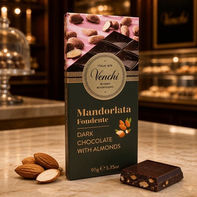 Venchi Mandorlata Fondente s mandľami 95 g
