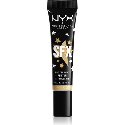 NYX Cosmetics Halloween Glitter Paint брокат за лице и тяло цвят 01 Graveyard Glam 8ml