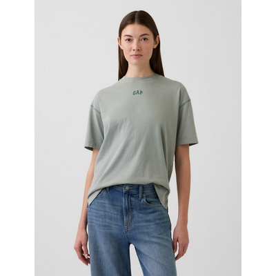 Oversize тениска с лого VintageSoft GAP GAP | Zelen | ЖЕНИ | S