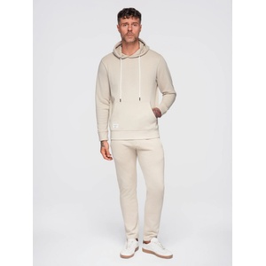 Ombre Clothing Мъжки спортен екип суитшърт + панталони regular fit - бежов V1 Z120 Ombre Clothing Ombre Clothing | Bezhov | МЪЖЕ | M