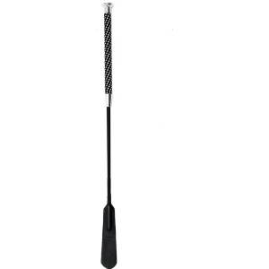 Rimba Horse Whip with Diamond Handle 50cm Black