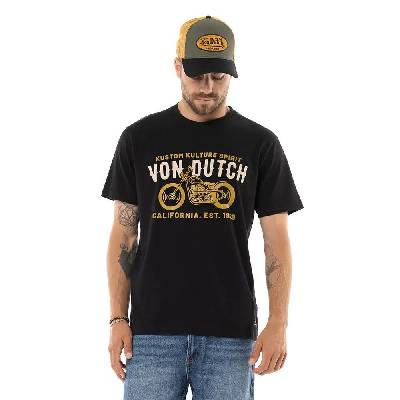 Тениска Von dutch Spire short sleeve T-shirt - Black (VD/1/TR/SPIRE/NR)