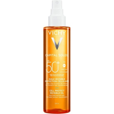 Vichy Capital Soleil Защитно масло за лице, тяло и коса Cell Protect, SPF50+, 200 ml