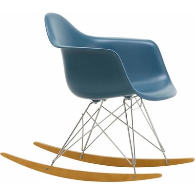 Vitra Houpací křeslo Eames Chair RAR golden maple/sea blue