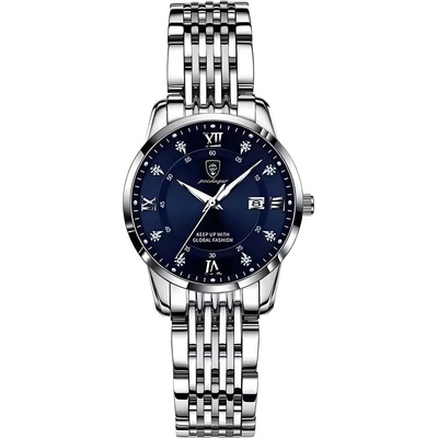 Poedagar Часовник poedagar la-35031 - Сребристо / Синьо kp35031 (la-35031)