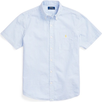 Ralph Lauren Риза с къс ръкав Polo Ralph Lauren Men's Striped Seersucker Short Sleeve Shirt - Blue/White