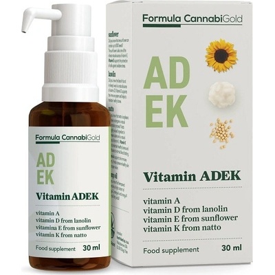CannabiGold Vitamíny A,D,E,K Konopný bylinný extrakt 30 ml