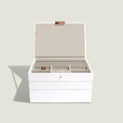 Stackers šperkovnice 3v1 White & Rose Gold Classic Set bílá 73709
