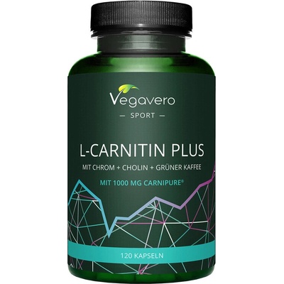 Vegavero Л-Карнитин + Хром, холин и зелено кафе 120 капсули | Vegavero (VV-VITA-327)