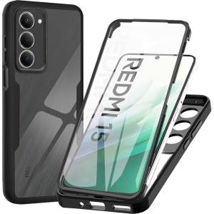 Techsuit Калъф + протектор - Techsuit ColorVerse 360 Series - Xiaomi Redmi 15 4G / Redmi 15 5G - Черен
