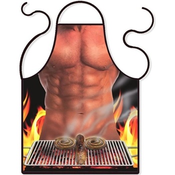 Zástěra Sexy muž u grilu