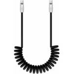 Fisher Price Newell USB-C to USB-C 100W cable, 1.5m, silicone, coiled, black