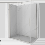 Mexen Velar плъзгаща се душ кабина 160 x 80 cm, прозрачна, четкан никел - 871-160-080-01-97 (871-160-080-01-97)