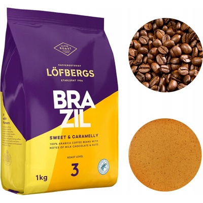 Lofbergs Brazil Arabica 100% zrnková 1 kg