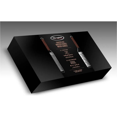 Microplane Ренде за цитрусови плодове и едро ренде в комплект MASTER, 2 бр. , с дървени дръжки, Microplane (MI36089)