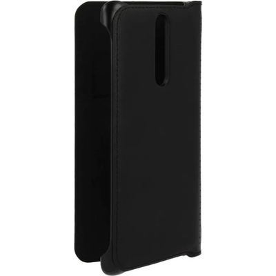 Nokia Leather Flip Cover CP-801 - оригинален кожен калъф с отделение за кр. карта за Nokia 8 (черен)