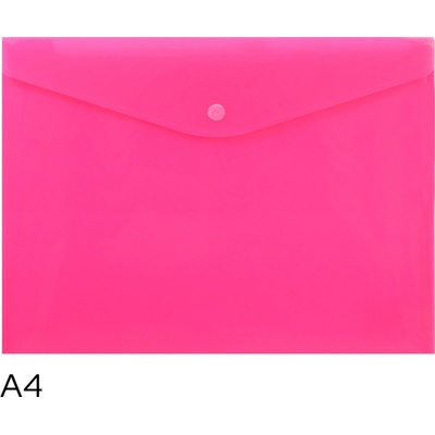 LUMA Obal spisový s klopou a drukem A4 neon LUMA, růžový