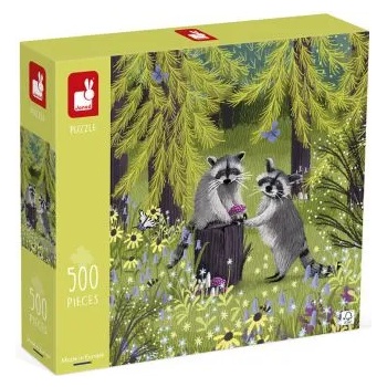 Image 1 of Janod - Детски пъзел - Миещи мечки в гората - 500 части (J02509)