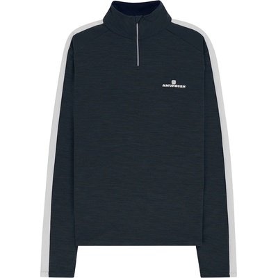Amundsen Sports Мъжки вълнен пуловер Amundsen Sports 5Mila Half Zip Merino jacket - Faded Navy / Stripe - размер XXL (005-6051-0115)