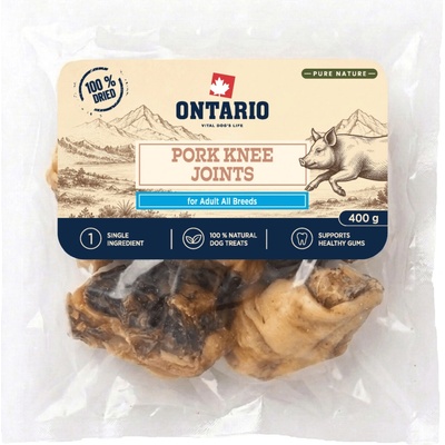 Ontario Pure Nature Sušený bravčový kolenný kĺb 400 g