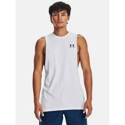 Мъжки потник Under Armour UA LEFT CHEST CUT OFF TANK-WHT Under Armour | Byal | МЪЖЕ | M