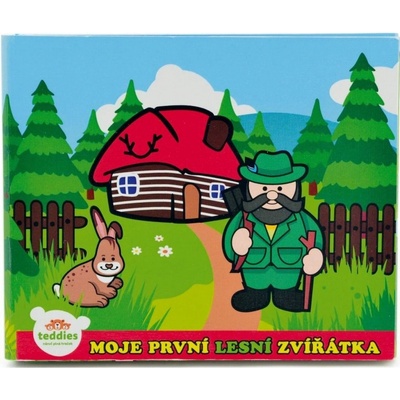 Teddies Knížka Leporelo Moje první zvířátka lesní 13,5x11x1,5cm od 24 měs MPZ