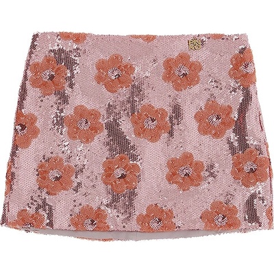 Pinko Up sukně s flitry Flower red