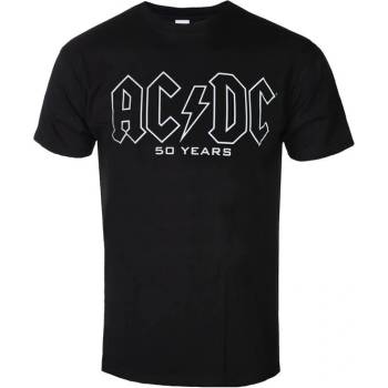 Tričko metal NNM AC-DC 50 Years Logo History černá