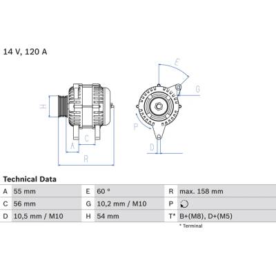Alternátor BOSCH 0 986 044 410