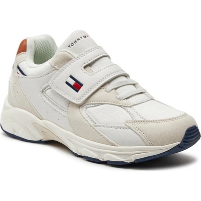 Tommy Hilfiger Сникърси Tommy Hilfiger Low Cut Lace-Up/Velcro Sneaker T1B9-33386-1729 S Бял (Low Cut Lace-Up/Velcro Sneaker T1B9-33386-1729 S)