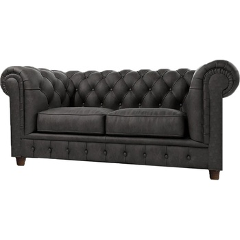 ROPEZ Антрацитен кадифен диван 184 cm Cambridge - Ropez (Cambridge Sofa 2os. tk. Riviera 95 nogi brąz)