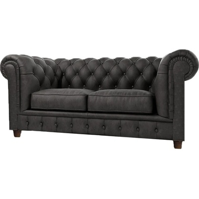 ROPEZ Антрацитен кадифен диван 184 cm Cambridge - Ropez (Cambridge Sofa 2os. tk. Riviera 95 nogi brąz)