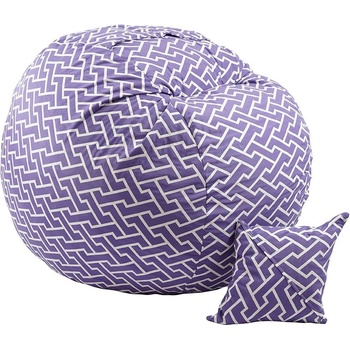 Image 1 of PUFRELAX Комплект Барбарон и декоративна възглавница 600л. King Size, Zippity Purple, Перящ се калъф, Пълнеж с микс от мемори пяна и дунапрен, Гама Premium (PUF-M-KP-PT-ZIP)