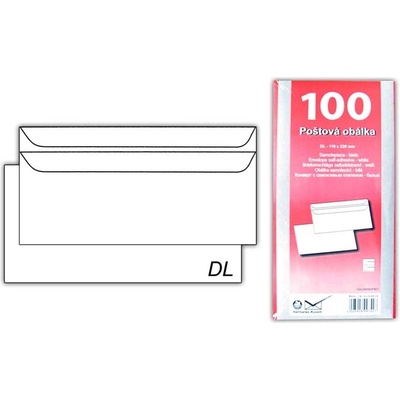 UNIPAP Dopisní obálka DL K-DL/80SX/P/100 samolepící 170406