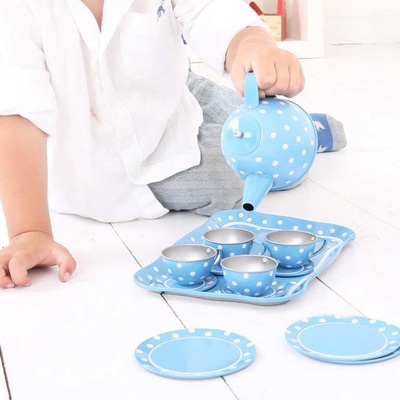 Bigjigs Toys čajový set v kufříku modrý puntíkovaný – Zboží Dáma Bigjigs Toys čajový set v kufříku modrý puntíkovaný – Zboží Dáma