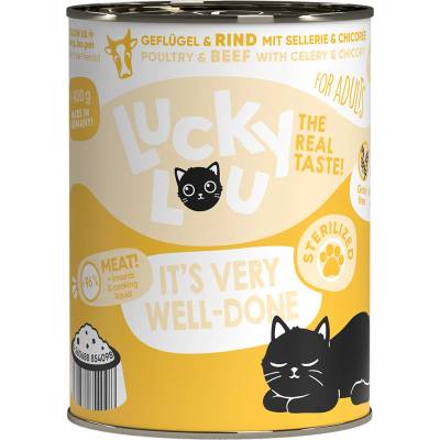 Lucky Lou Sterilized drůbeží a hovězí 6 x 400 g