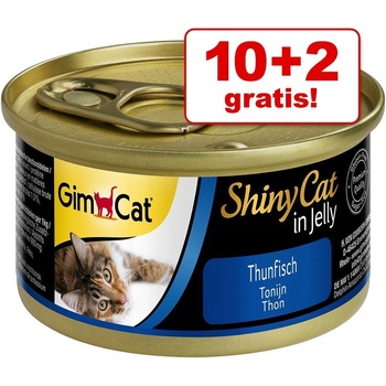GimCat ShinyCat Jelly Tuňák & kuře 12 x 70 g