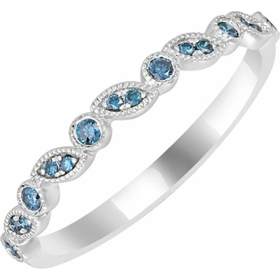 Eppi Modré diamanty v zlatom eternity prsteni Lyla R35822