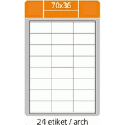 S&K label LOUISA 70 x 36 mm bílé A4 100 archů