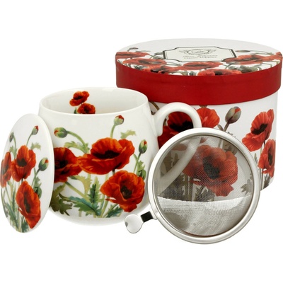 DUO GIFTS Hrnek na bylinky baňatý Vlčí máky classic 430 ml