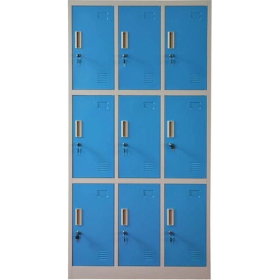 ZLKL Šatní skříňka s 9 boxy modrá Sk0093
