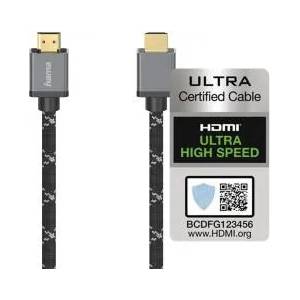 Hama Кабел HAMA Ultra HD, HDMI мъжко - HDMI мъжко, 8K, 48GB/s, метал, 3 м, Позл. конектори, Ethernet, Черен (00205240)