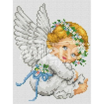 Image 1 of Milena Style Ангелче с венец - гоблен с щампа с конци Ariadna