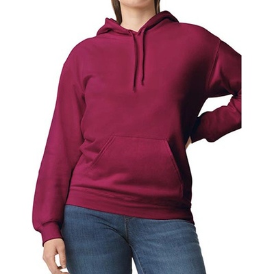 Gildan Unisex mikina s kapucňou GSF500 Maroon