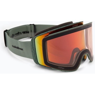 Quiksilver Мъжка маска за сноуборд Quiksilver Storm MG dark ivy/clux ml red