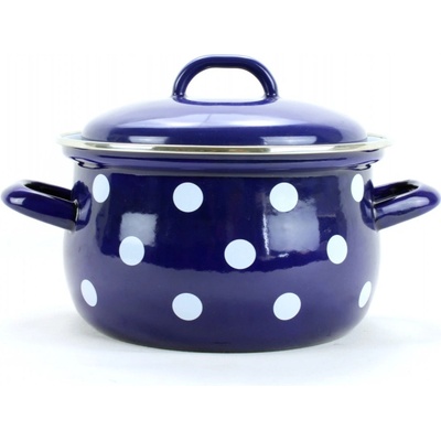 BELIS Puntík bílý / modrý 18 cm 2,2 l