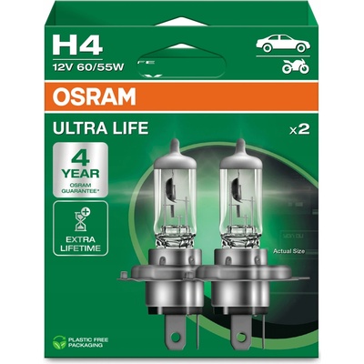 Osram Ultra Life H4 P43t 12V 60/55W 2 ks 64193ULT-HCB