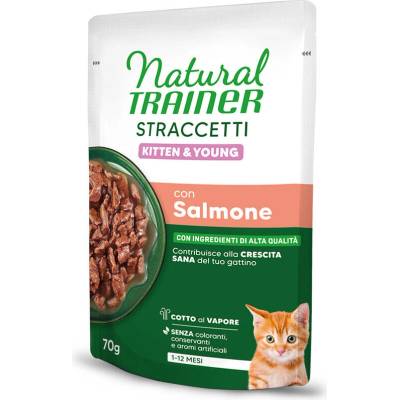 Natural Trainer Straccetti Kitten & Young proužky v omáčce losos 56 x 70 g